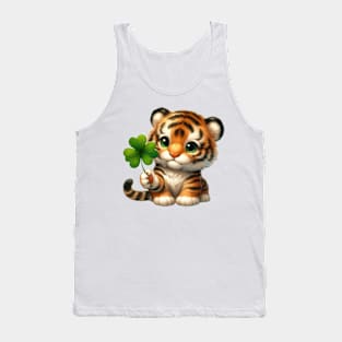 Clover Tiger St Patricks Day Tank Top